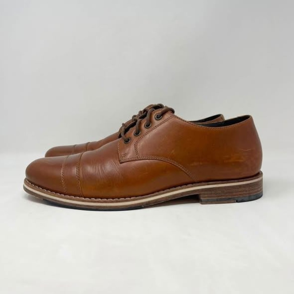 Helm The Bradley Teak Leather Lace Up Shoe Oxford Derby Mens 11M - Picture 4 of 10